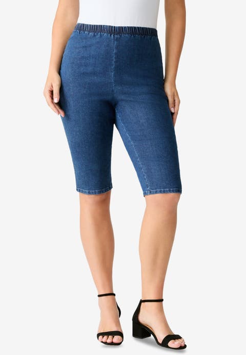 Plus Size Comfort Stretch Bermuda Jean Short (Plus)
