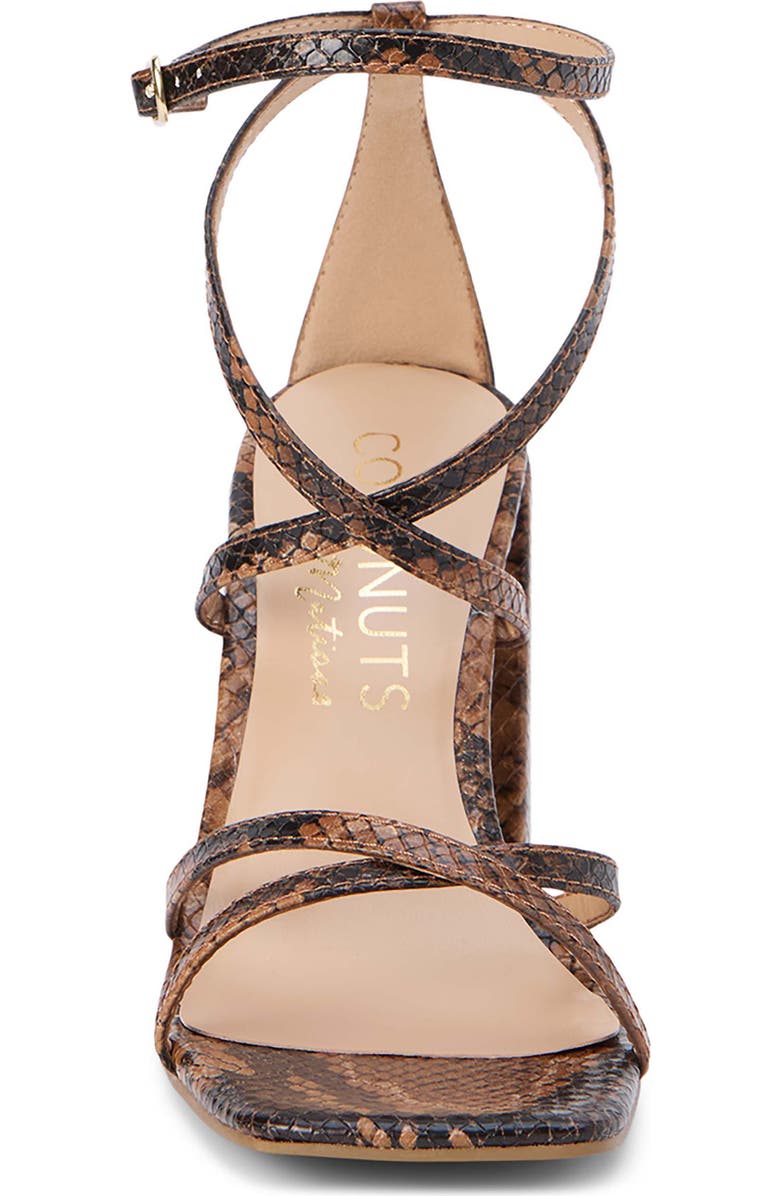 Coconuts by Matisse Abba Block Heel Sandal, Alternate, color, Brown Snake Print