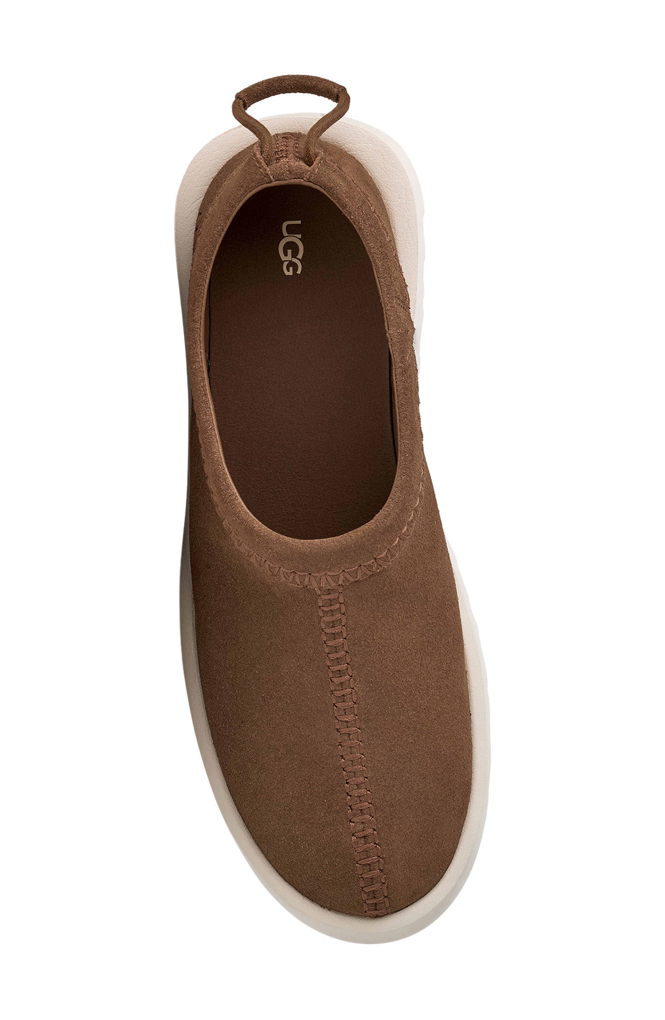 Tasman Unlined Suede Slipper, Alternate, color, DARK CHESTNUT