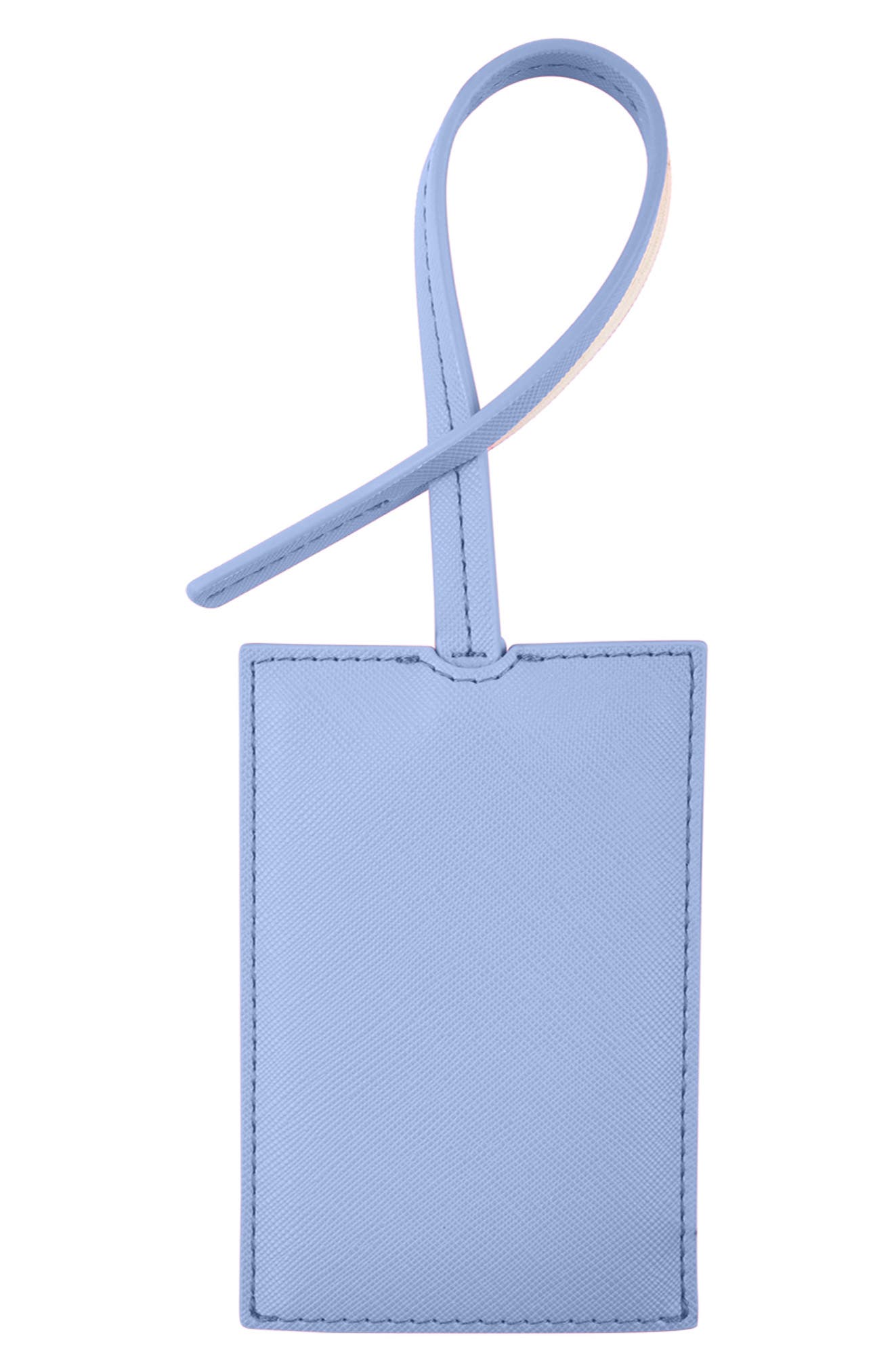 Stoney Clover Lane Textured Faux Leather Luggage Tag, Alternate, color, Periwinkle