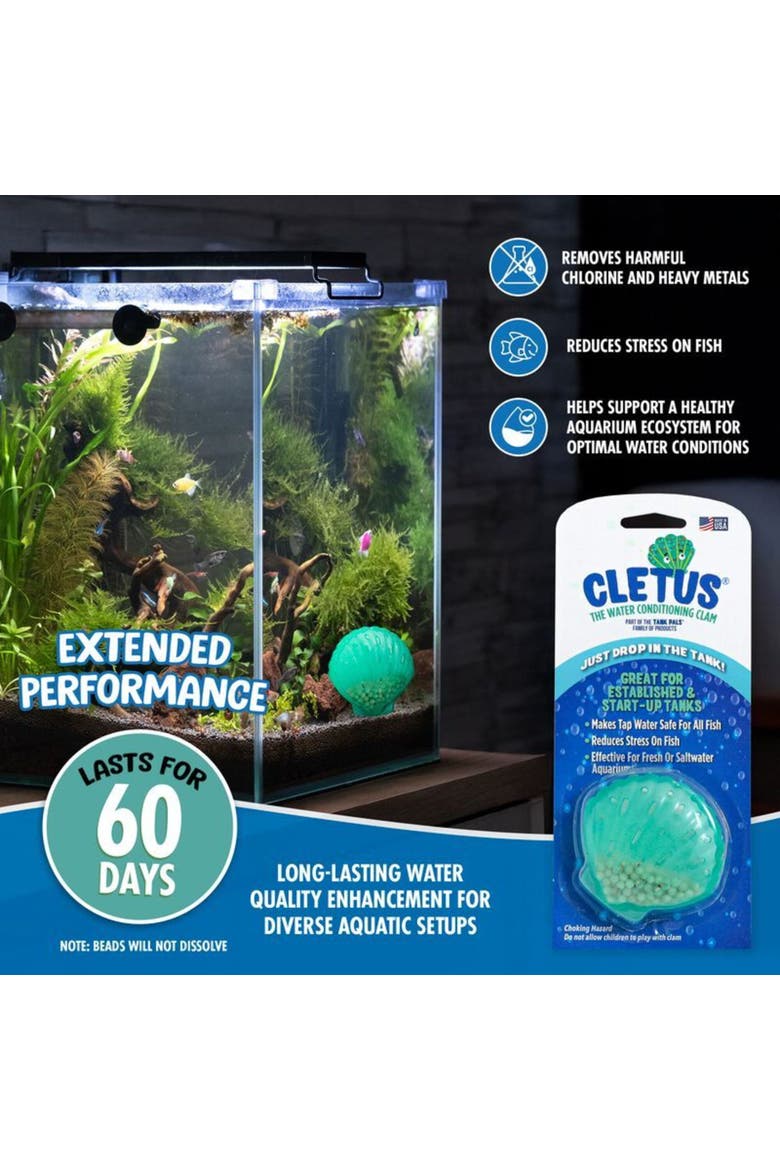 Cletus The Water Conditioning Clam, Alternate, color, Blue