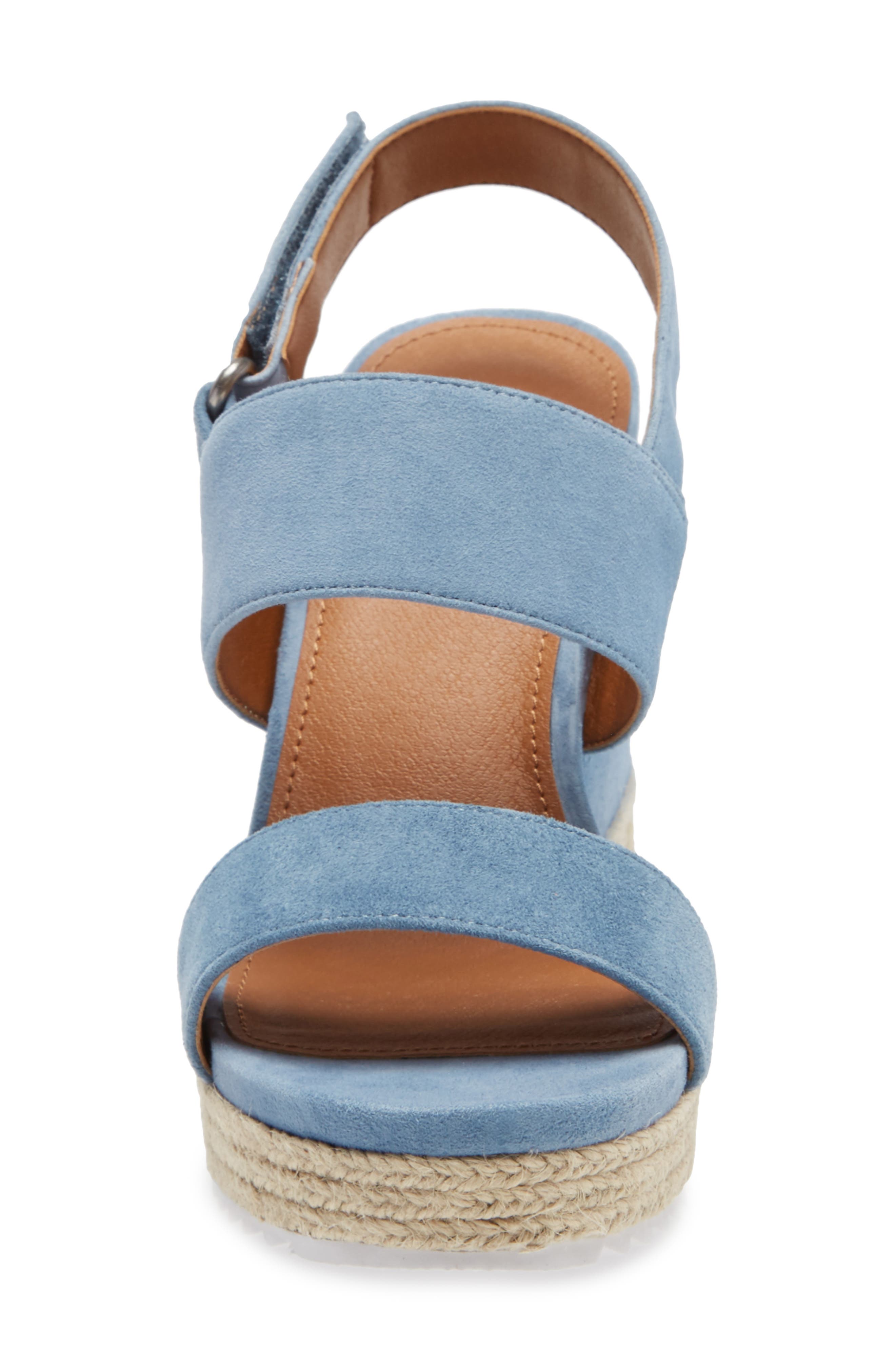 Jillien Wedge Sandal, Alternate, color, CELESTIAL BLUE SUEDE
