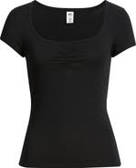 BP. Ruched Front Cotton T-Shirt
