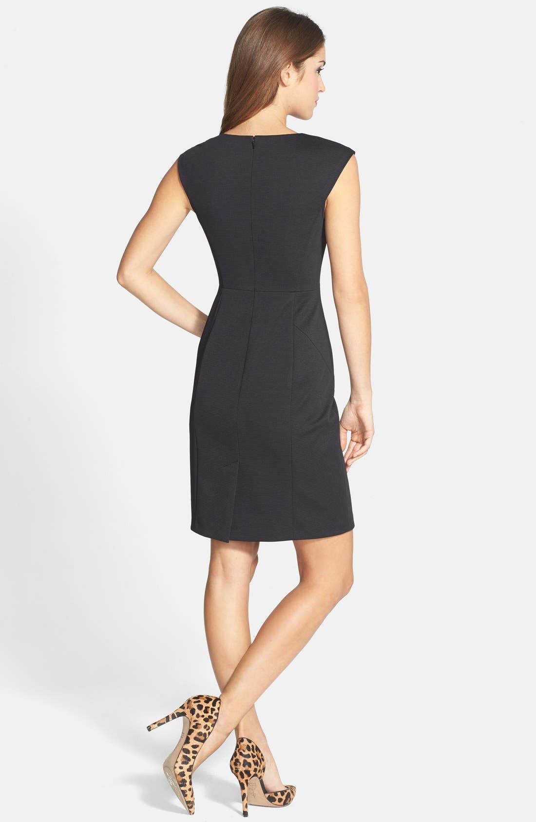 Halogen® Ottoman Rib Cap Sleeve Sheath Dress (Women) | Nordstrom
