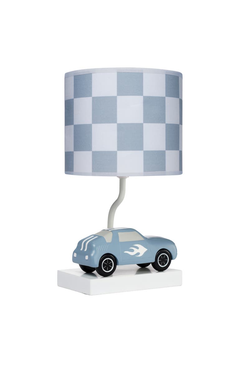 Little Racer Hand Painted Car/Transportation Lamp w/ Shade and Bulb, Alternate, color, Blue