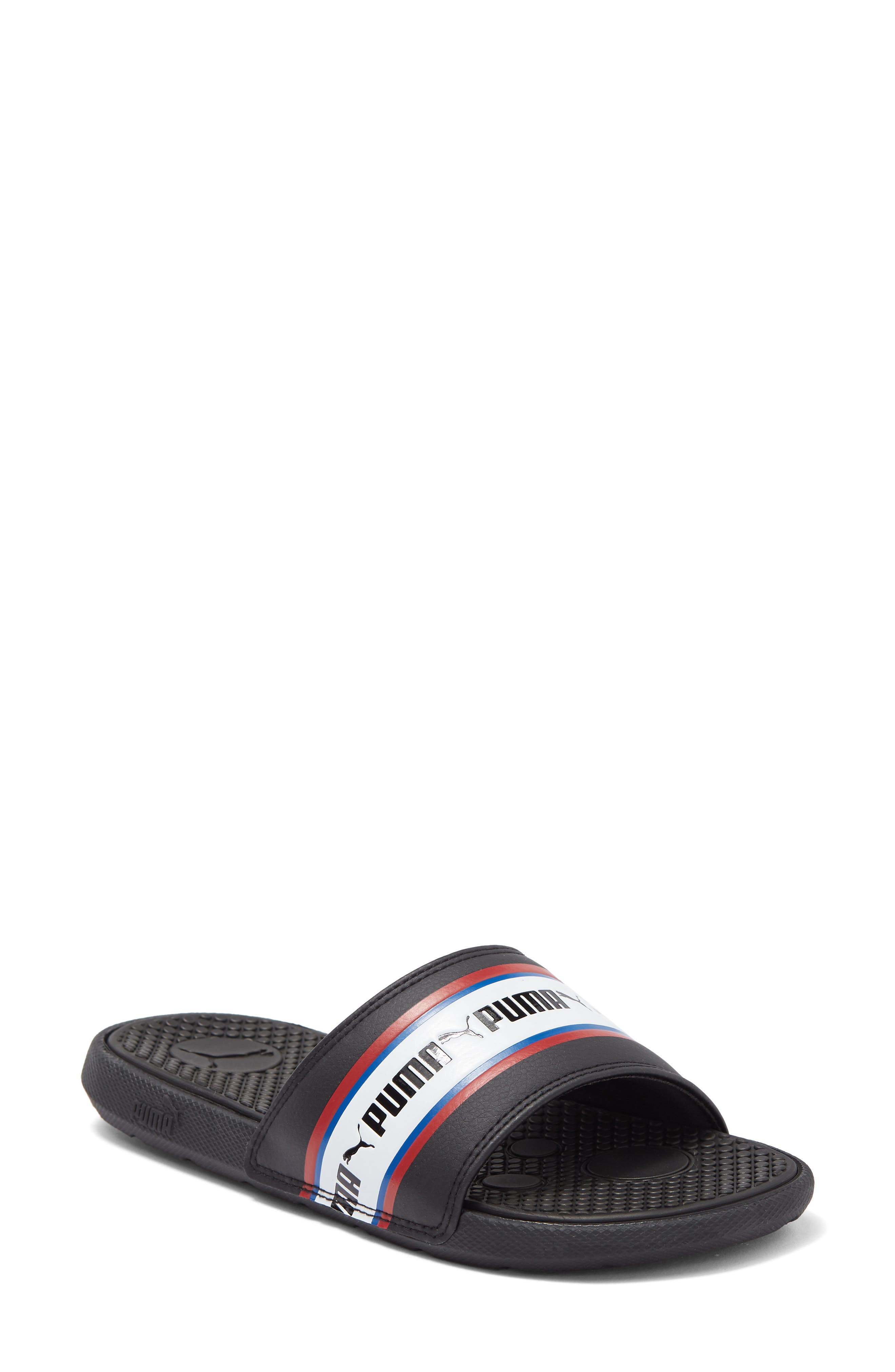PUMA Kids' Cool Cat Stripe Repeat Slide Sandal, Main, color, 