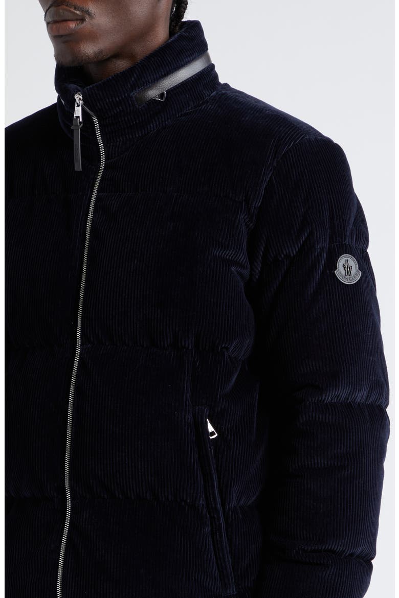 Besbre Quilted Corduroy Short Down Puffer Jacket, Alternate, color, NIGHT SKY