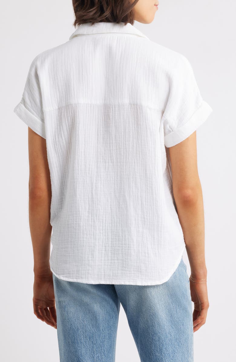 beachlunchlounge London Cotton Gauze Popover Top, Alternate, color, 