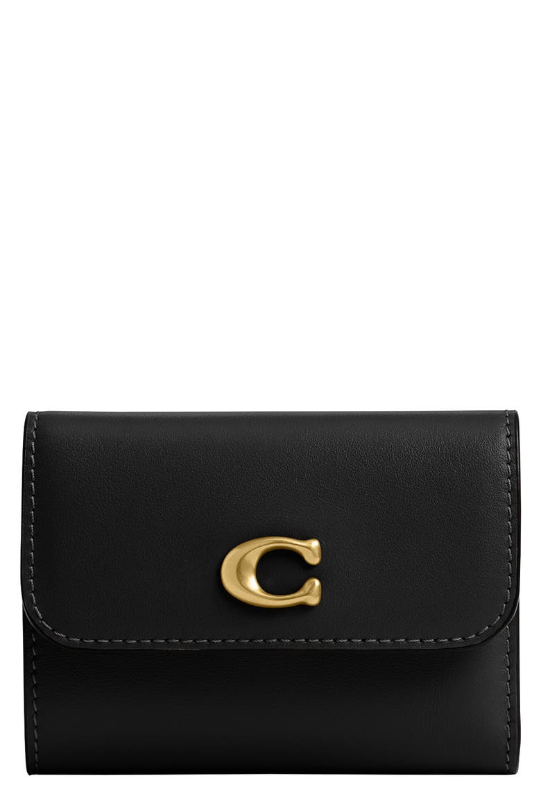 Essential Refined Calf Leather Wallet, Main, color, B4/BLACK