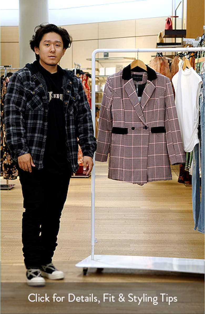 Houndstooth Check Long Sleeve Romper, sales video thumbnail