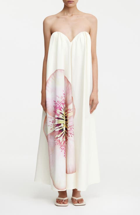 Shiloh Floral Strapless Maxi Dress