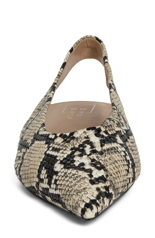 Shushop Amelia Slingback Flat In Brown