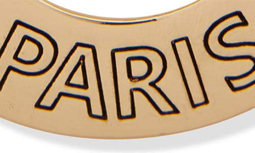 Karl Lagerfeld Engraved Logo Drop Earrings In Gold