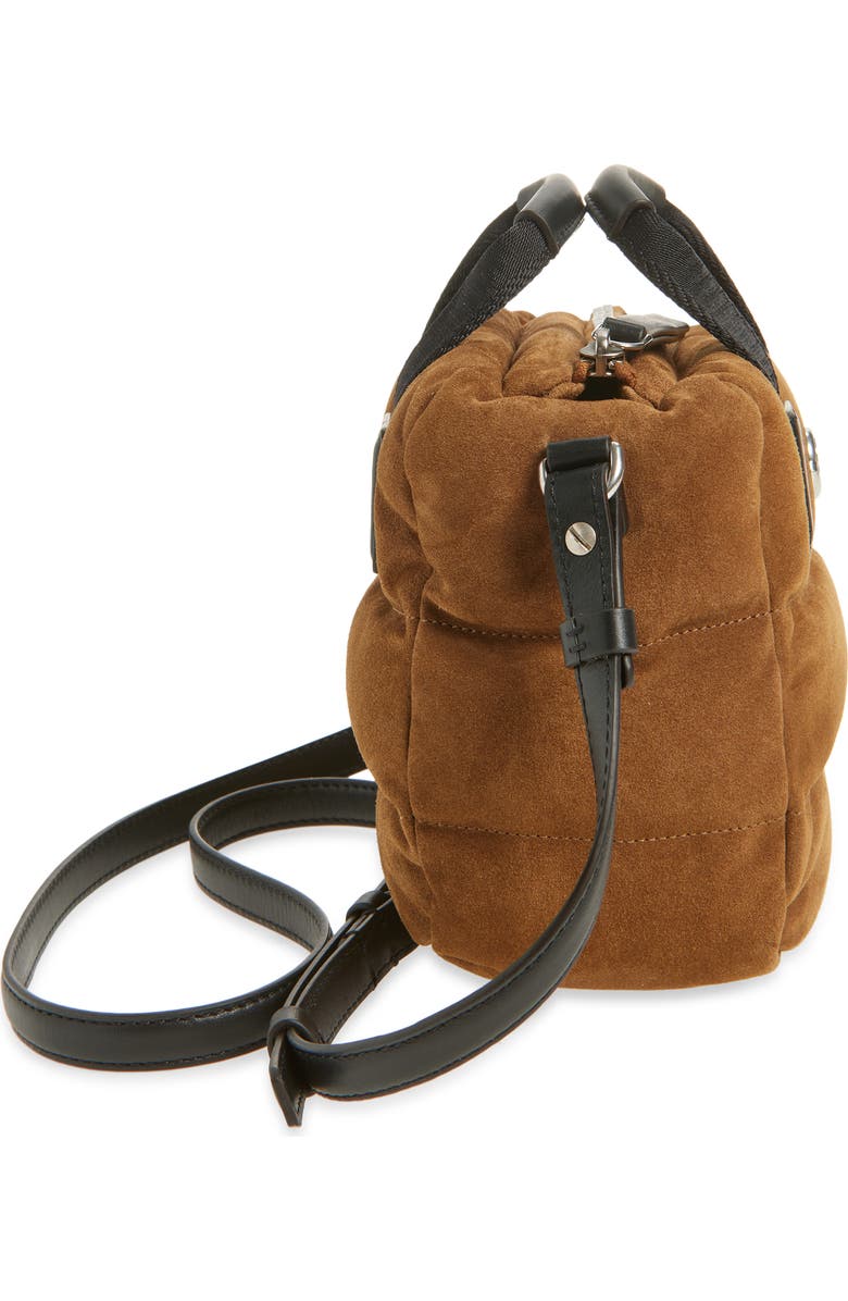 Moncler Micro Caradoc Puffer Crossbody Bag, Alternate, color, Espresso