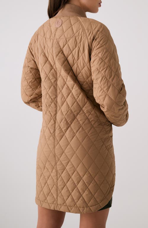 Lole Quilted Water Repellent Nylon Bomber Jacket In Neutral