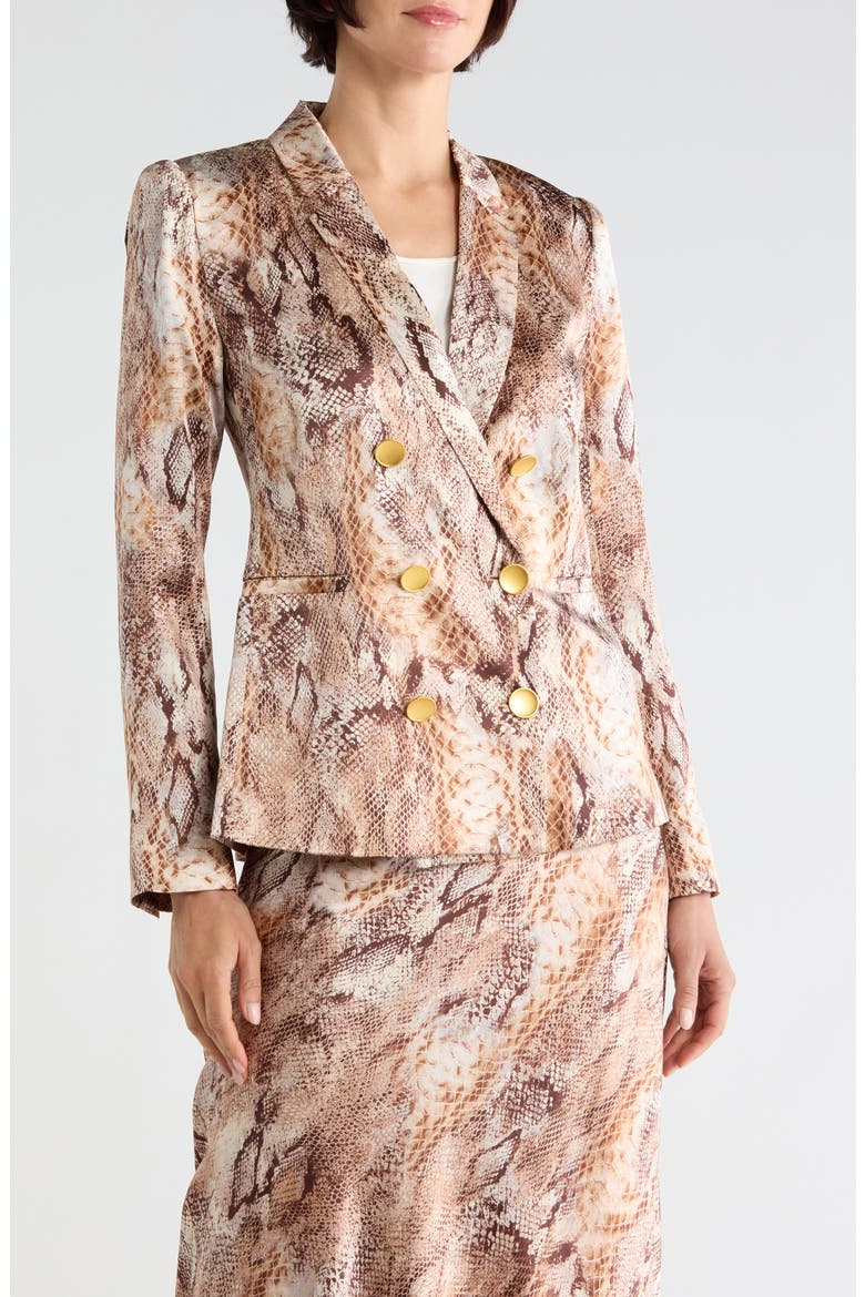 Colin Silk Blazer, Main, color, TAN MULTI WESTERN SNAKE