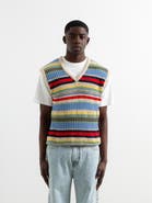 Edmmond Studios Multicolor Stripes Knitted Vest