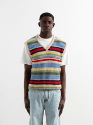 Edmmond Studios Multicolor Stripes Knitted Vest