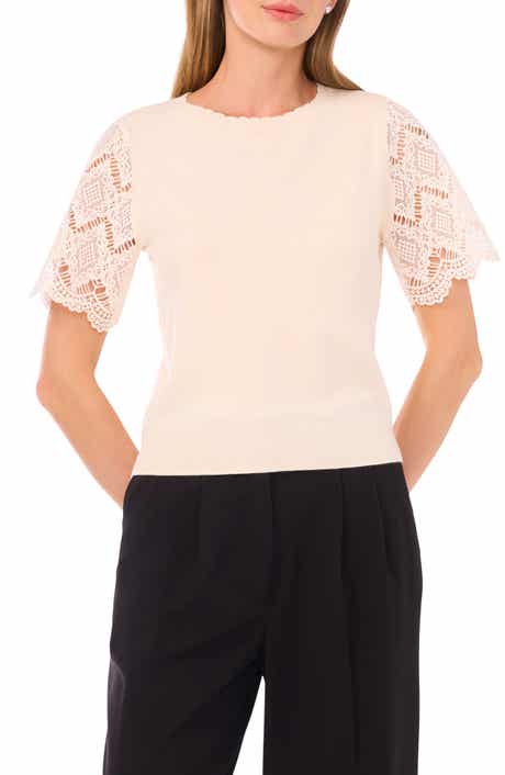 Ted Baker Lace Short Sleeve Sweater