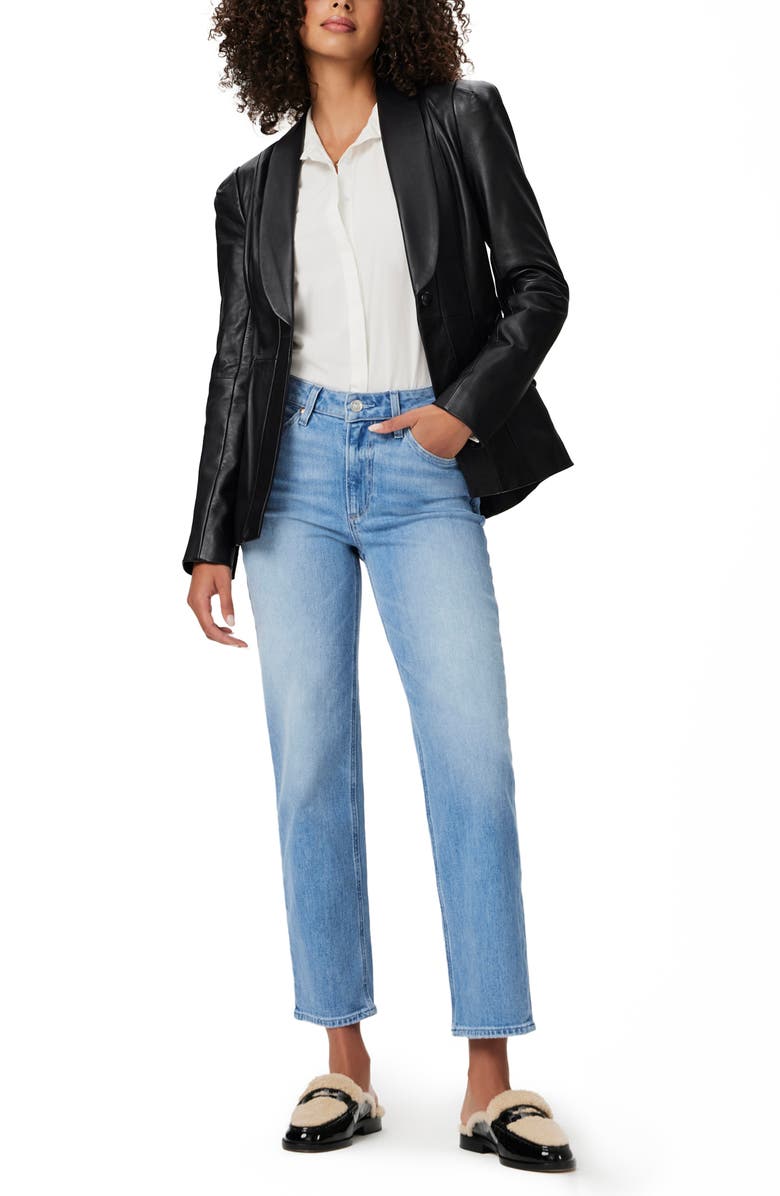 PAIGE Sarah High Waist Ankle Straight Leg Jeans, Alternate, color, 