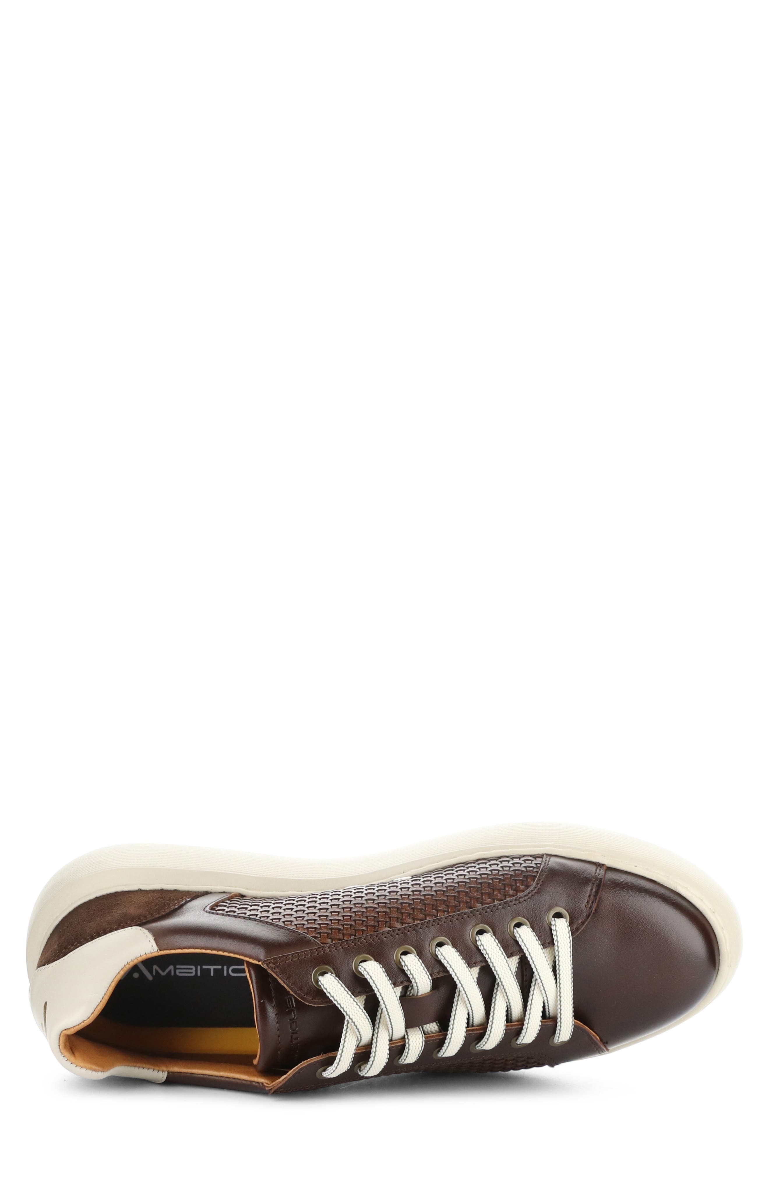 Ambitious 13450 Woven Low Top Sneaker, Alternate, color, Brown Leather