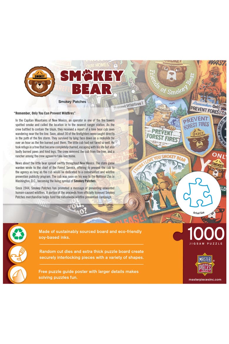 Smokey Bear Patches 1000 Piece Puzzle, Alternate, color, Multicolor