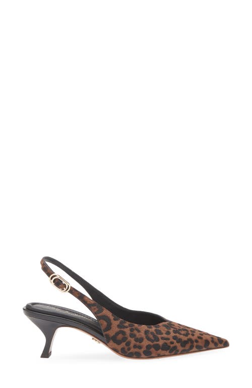 Rag & Bone Madison Slingback Pointed Toe Kitten Heel Pump In Animal Print
