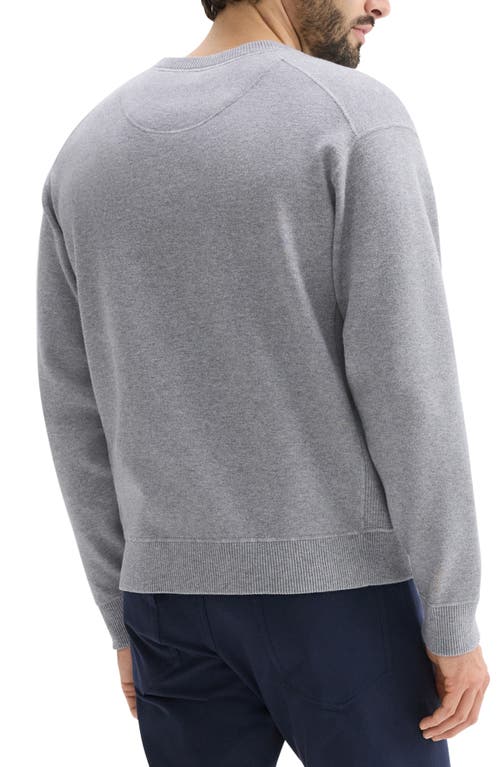 Theory Regular Fit Crewneck Sweatshirt In Melange Grey