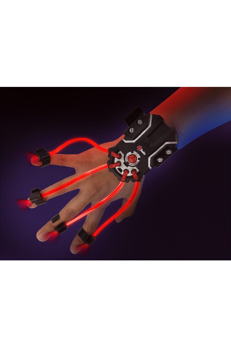 SpyX/ Lite Hand -Cool light device for your hands&fingers to navigate the dark. Must have gear for a spy collection. Lite beams attach to fingers to distract your target or stealthly see in the dark!, Alternate, color, Black