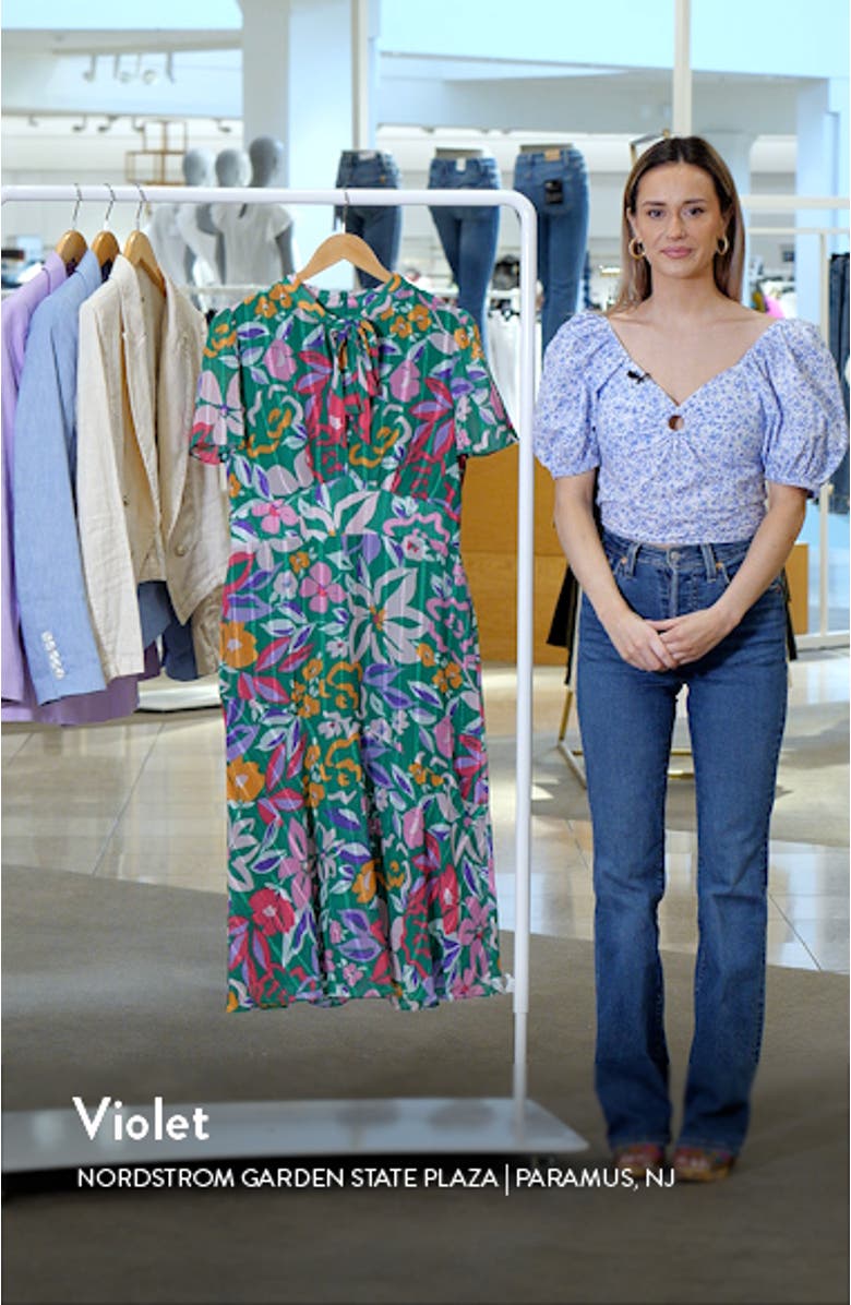 Floral A-Line Midi Dress, sales video thumbnail