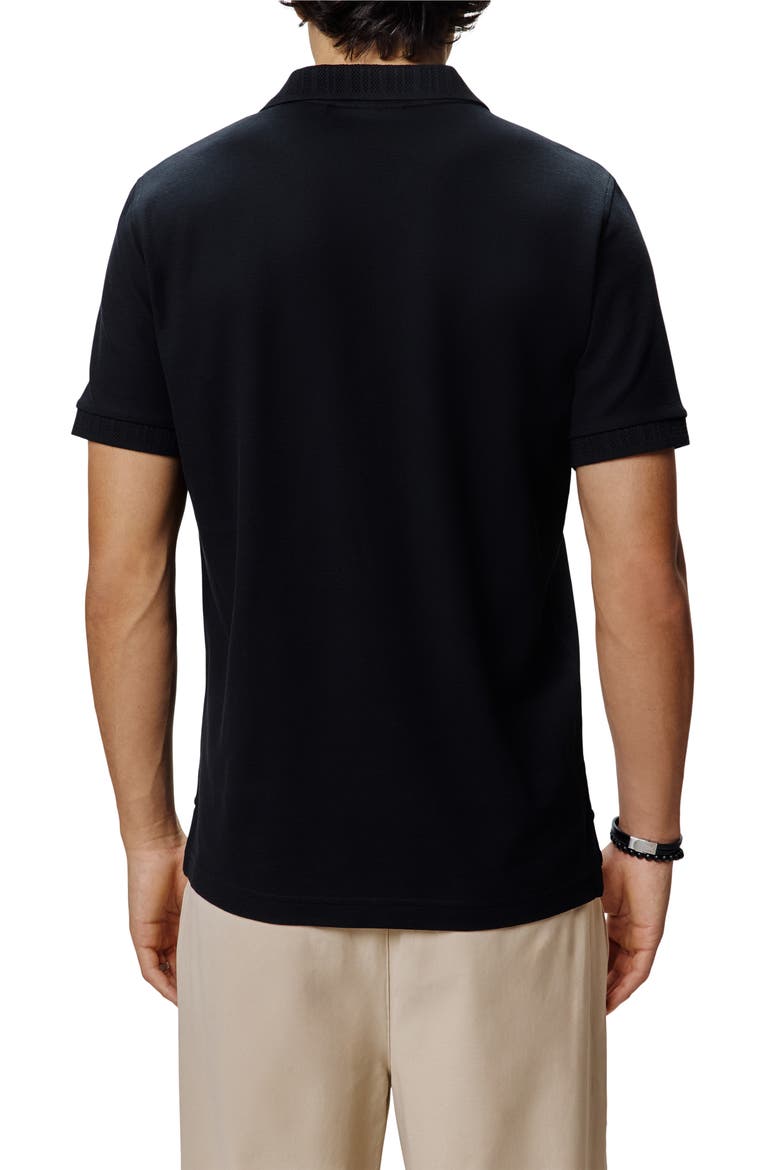 Geoffrey Johnny Collar Polo, Alternate, color, BLACK