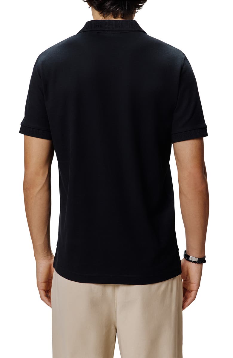 Psycho Bunny Geoffrey Johnny Collar Polo, Alternate, color, Black
