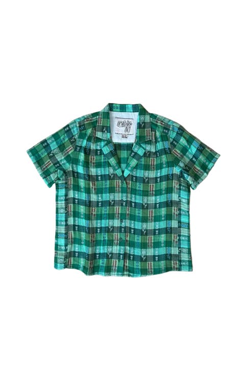 Tasi Notched Collar Button-up Shirt