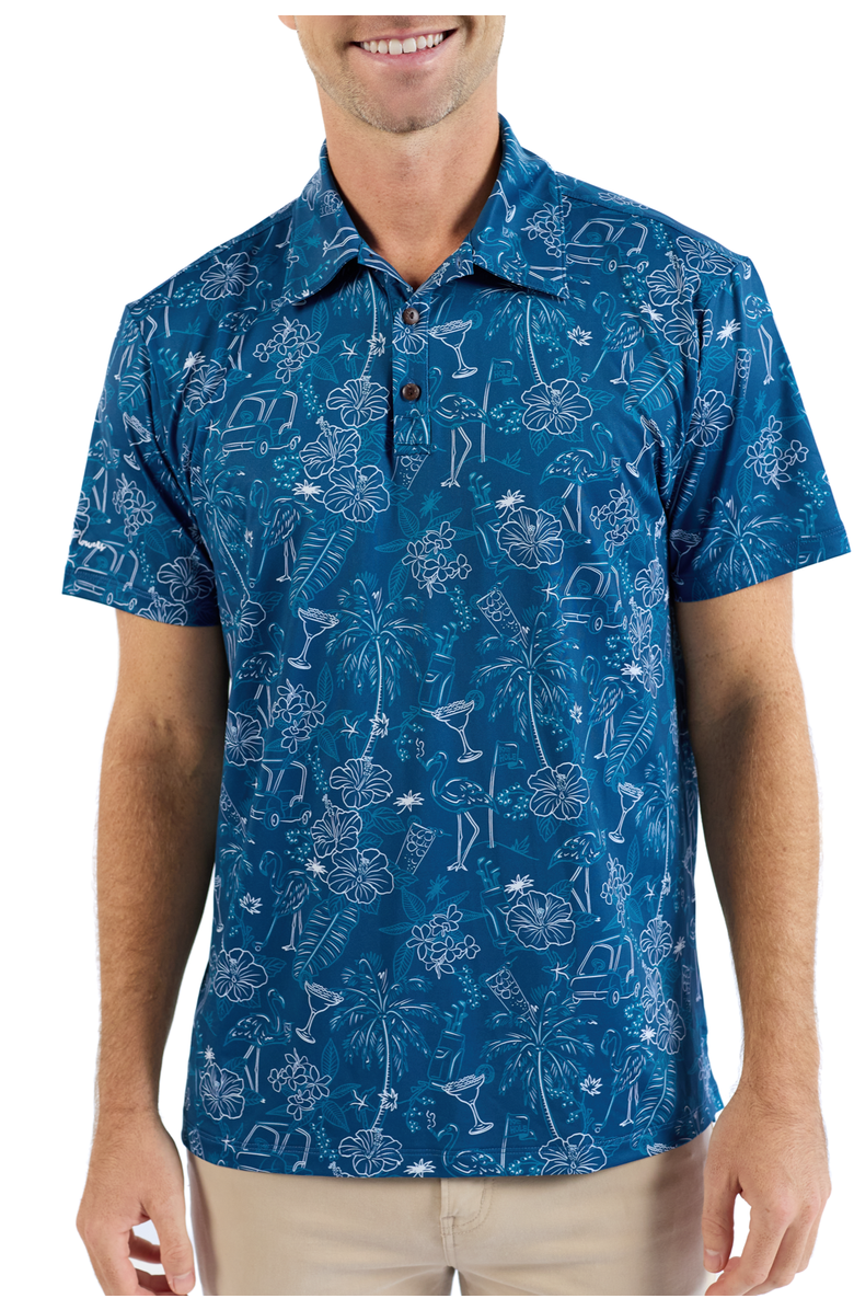 Kenny Flowers The 19th Hole - Navy Golf Shirt, Main, color, Navy