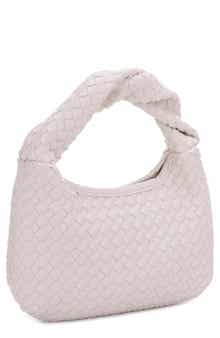 Mali + Lili Libby Diamond Weave Twist Handle Shoulder Bag