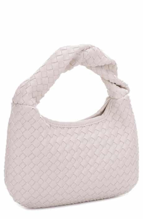 Mali + Lili Libby Diamond Weave Twist Handle Shoulder Bag