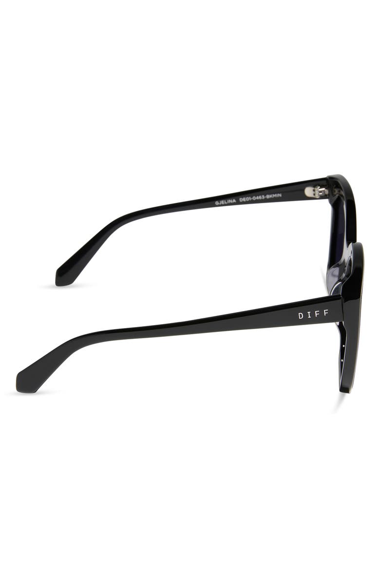 DIFF Gjelina 65mm Oversize Cat Eye Sunglasses, Alternate, color, Black / Midnight