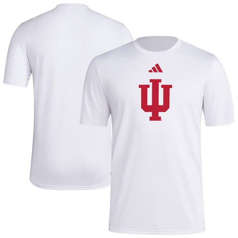 Men's adidas White Indiana Hoosiers Primary Locker Logo Pre-Game AEROREADY T-Shirt
