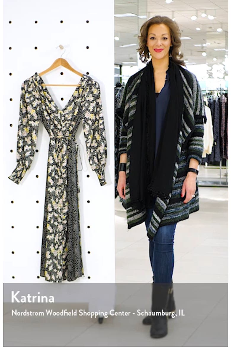 Jessica Mixed Print Long Sleeve Midi Dress video