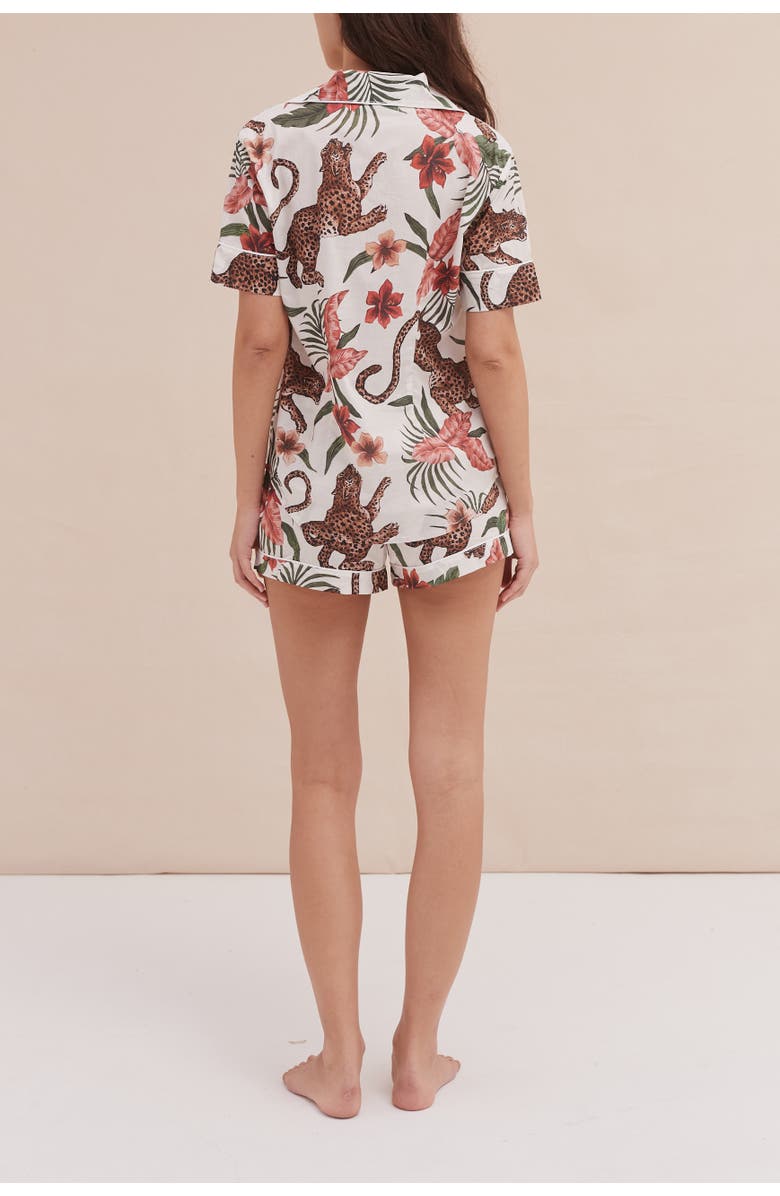 Desmond & Dempsey Short Sleeve Pajama Set, Alternate, color, Soleia Cream