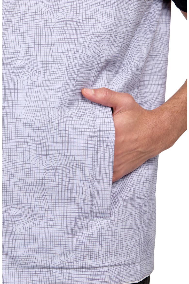 Regular Fit Wavy Print Recycled Performance Reversible Vest, Alternate, color, GREY