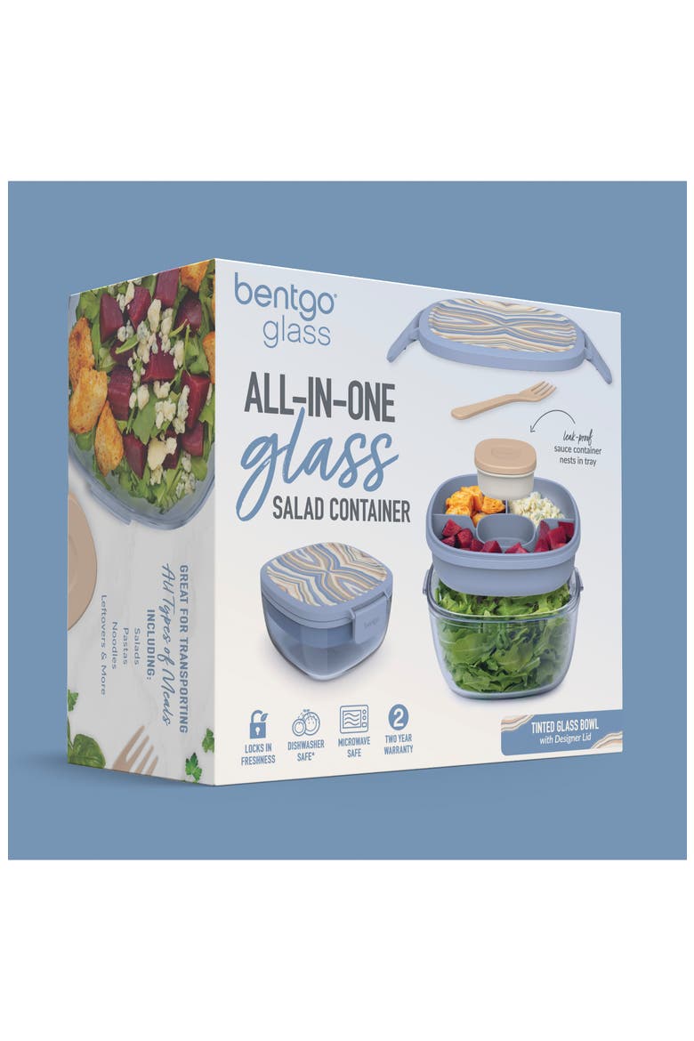 All-in-One Glass Salad Container, Alternate, color, SOFT BLUE