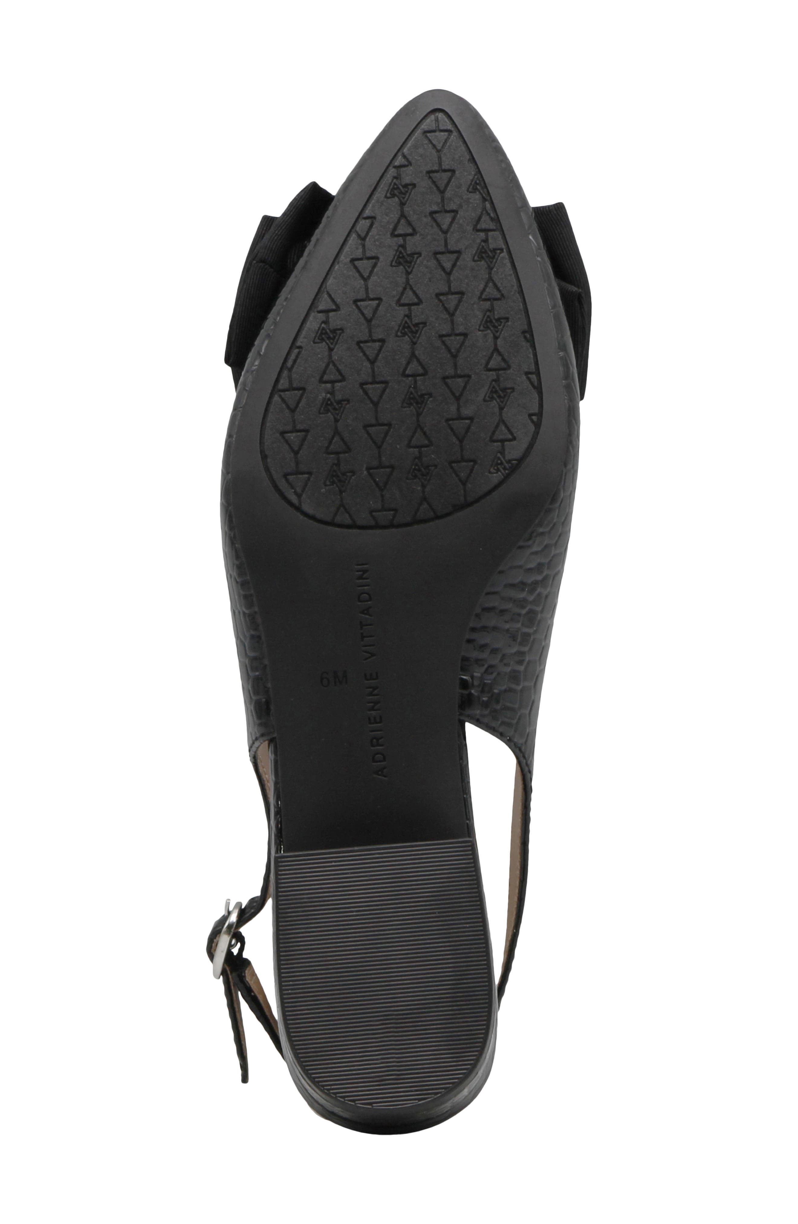 Puppy Croc Embossed Faux Leather Slingback Pump, Alternate, color, BLACK CROC