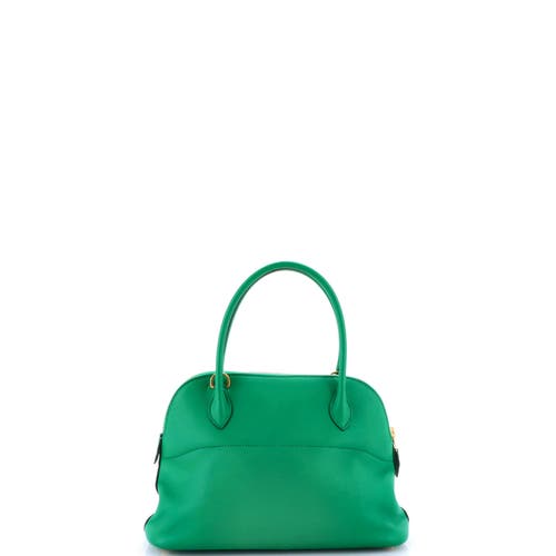 Pre-owned Hermes Hermes Bolide Bag Swift 27 In Green