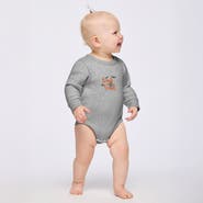 The Juniper Shop Embroidered Spiderweb Trick or Treat Infant Fleece BodySuit