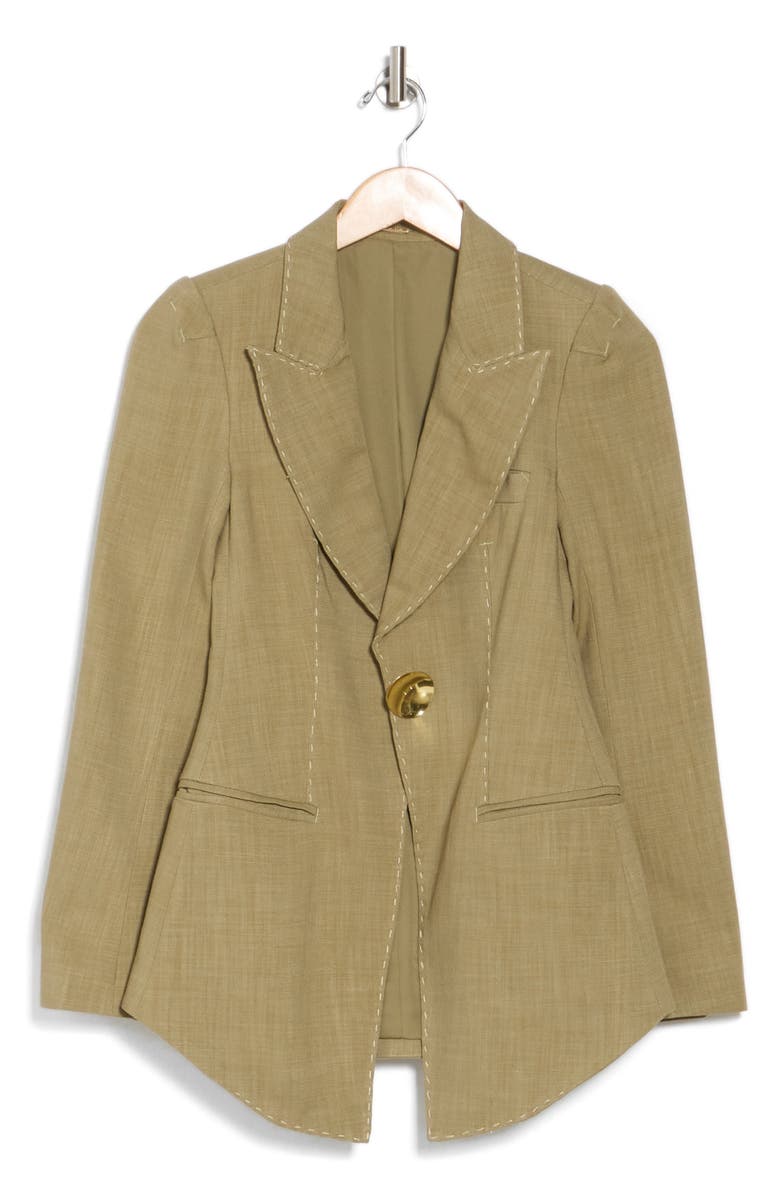 Cult Gaia Wanye One-Button Blazer, Alternate, color, Tea