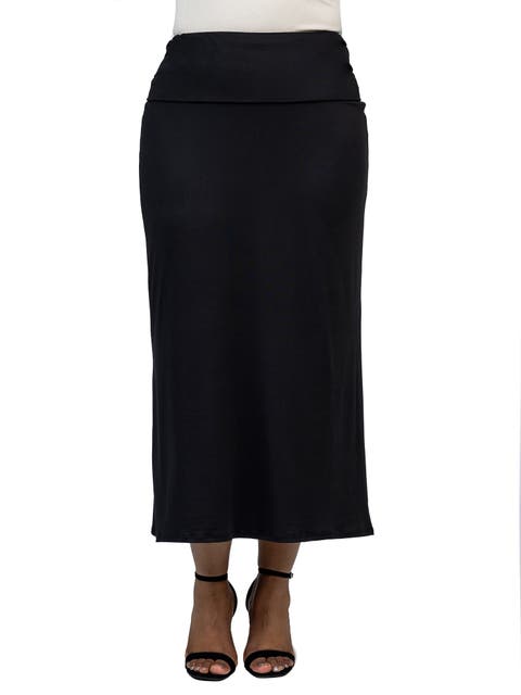 Comfortable Foldover Maxi Skirt