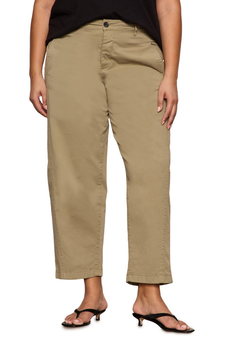 Cruiser Stretch Cotton Crop Pants, Main, color, COVERT GREEN