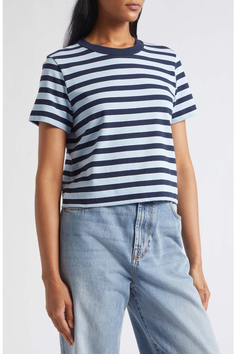 The Boxy T-Shirt, Alternate, color, CHAMBRAY STRIPE