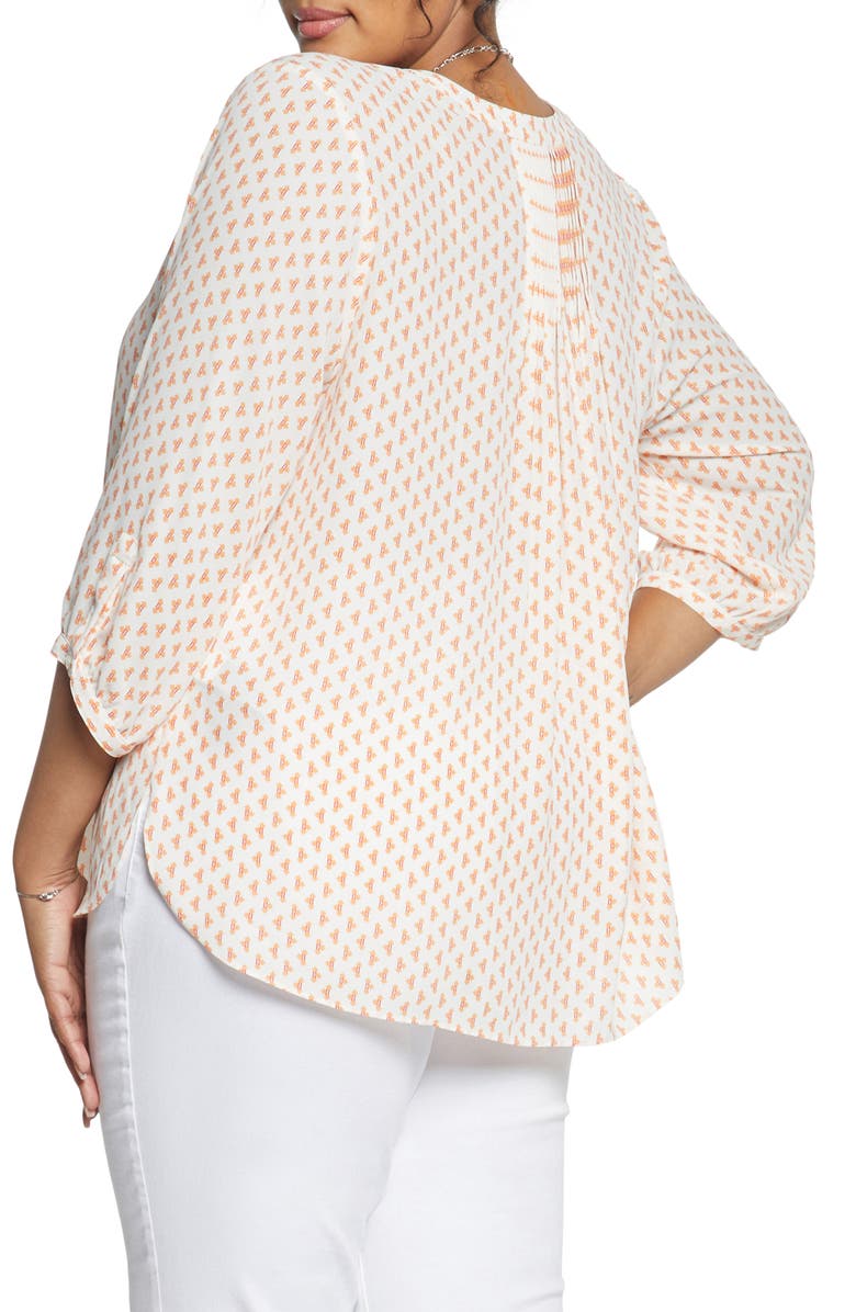 NYDJ Semisheer Pintuck Blouse, Alternate, color, Chez Geo